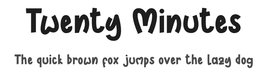 Twenty Minutes by Ahmad Sidiq — Display Font