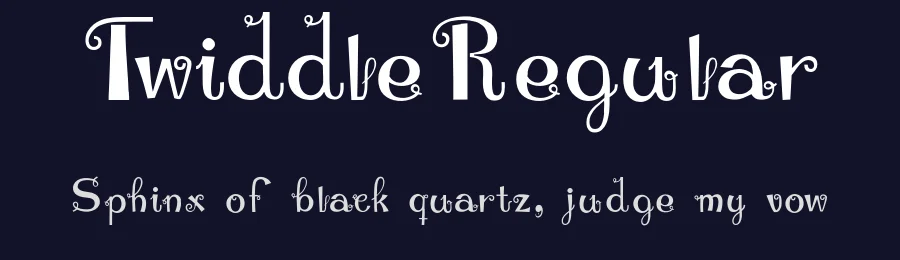 TwiddleRegular — Display Font — thumbnail 2