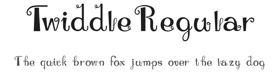 TwiddleRegular — Display Font