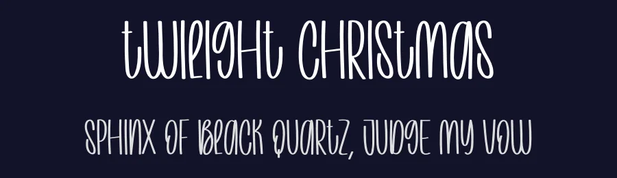 Twilight Christmas — Display Font — thumbnail 2