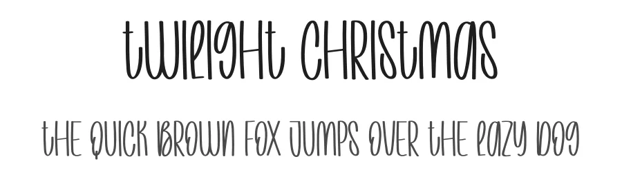 Twilight Christmas — Display Font