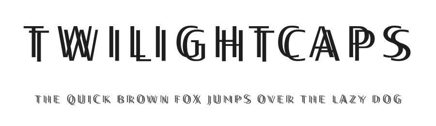 TwilightCaps — Display Font
