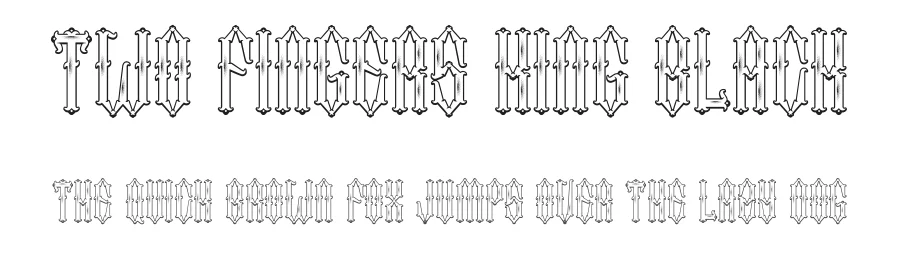 Two Fingers King Black by M.K.V — Display Font