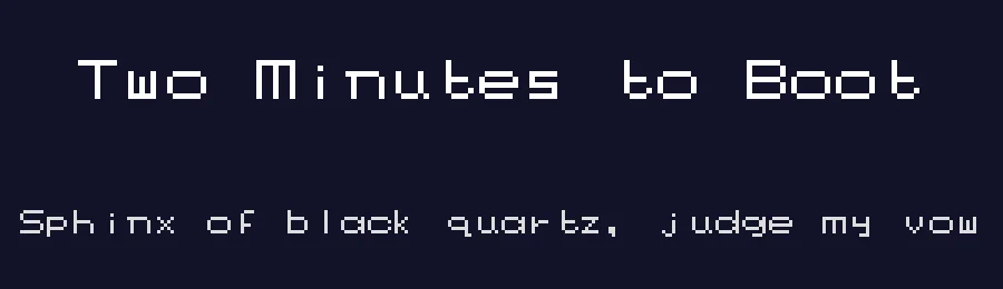 Two Minutes to Boot — Display Font — thumbnail 2