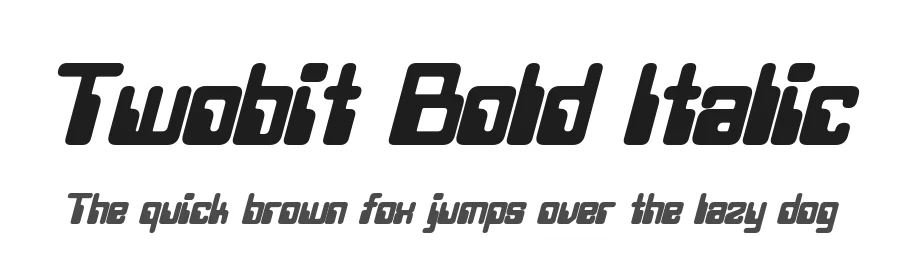 Twobit Bold Italic by Neale Davidson — Display Font