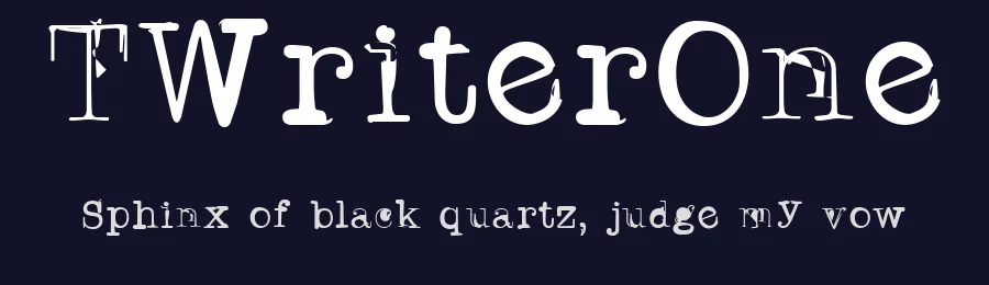 TWriterOne — Display Font — thumbnail 2