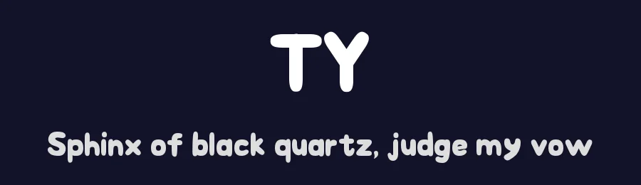 TY — Display Font — thumbnail 2