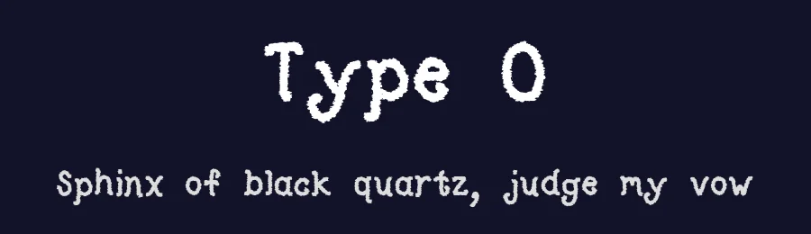 Type O — Display Font — thumbnail 2