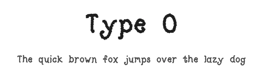 Type O — Display Font