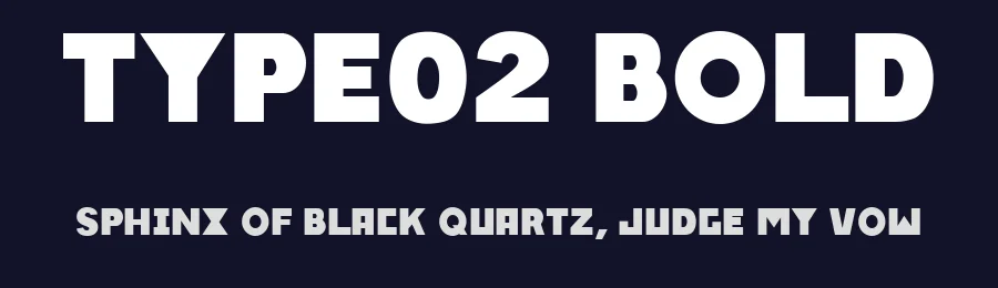 Type02 Bold — Display Font — thumbnail 2