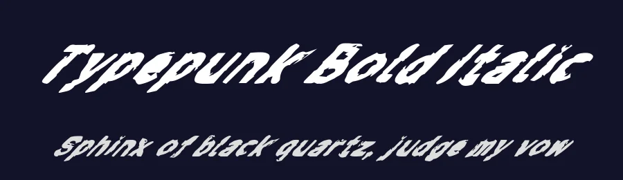 Typepunk Bold Italic by GGBotNet — Display Font — thumbnail 2