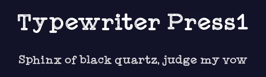 Typewriter Press1 by galdinocartum@gmail.com — Display Font — thumbnail 2