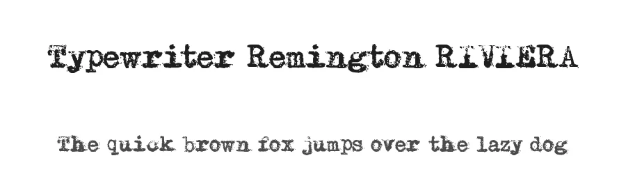 Typewriter Remington RIVIERA — Display Font