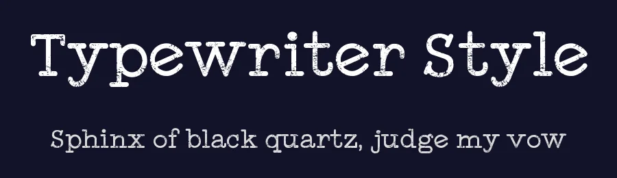 Typewriter Style by galdinootten@msn.com — Display Font — thumbnail 2