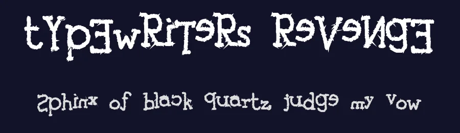 tYpEwRiTeRs ReVeNgE — Display Font — thumbnail 2