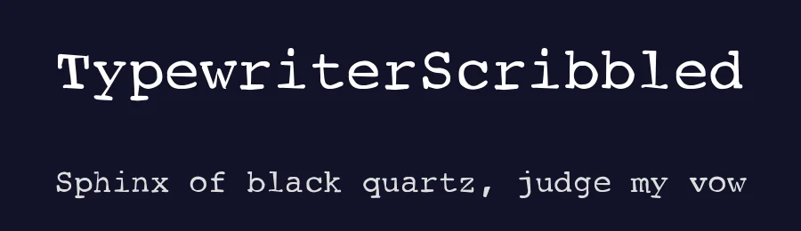 TypewriterScribbled — Display Font — thumbnail 2