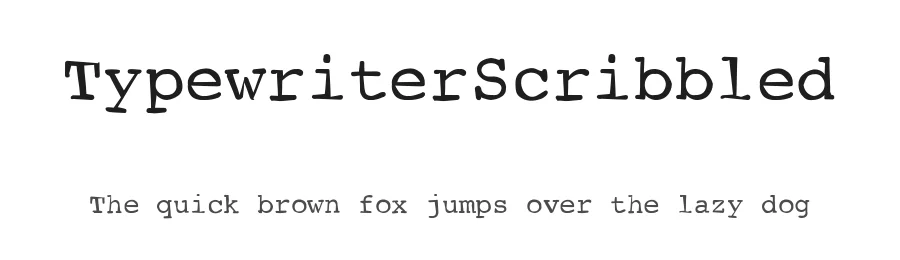 TypewriterScribbled — Display Font