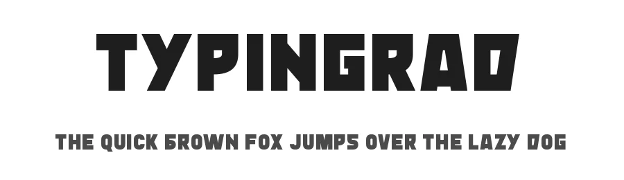 Typingrad by NAL — Display Font