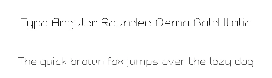 Typo Angular Rounded Demo Bold Italic by MEHMET ABACI — Display Font