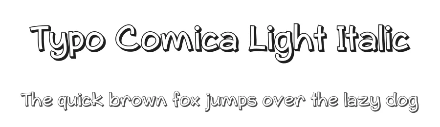 Typo Comica Light Italic by Mehmet Abacı — Display Font