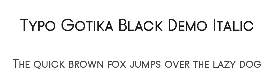 Typo Gotika Black Demo Italic by Mehmet Abacı — Display Font