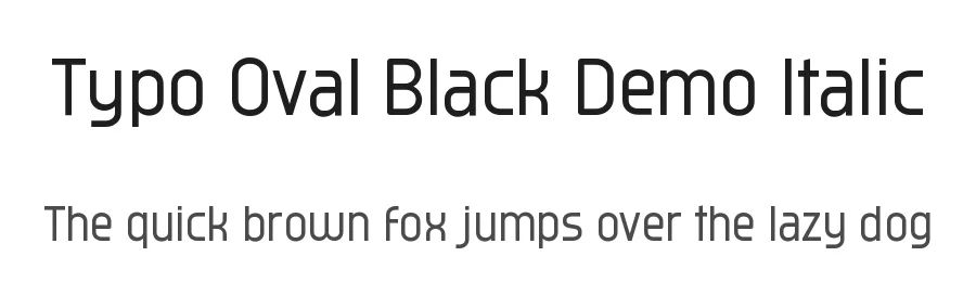 Typo Oval Black Demo Italic by Mehmet Abacı — Display Font