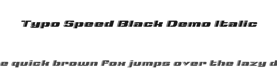 Typo Speed Black Demo Italic by Mehmet Abacı — Display Font