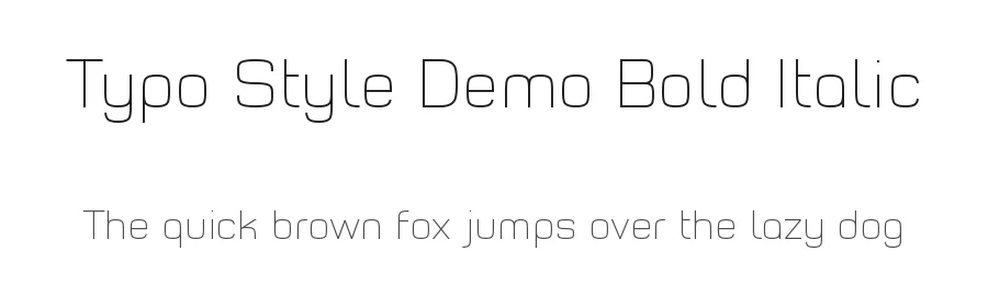 Typo Style Demo Bold Italic by Mehmet Abacı — Display Font