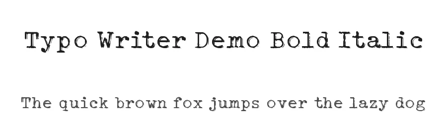 Typo Writer Demo Bold Italic by MEHMET ABACI — Display Font