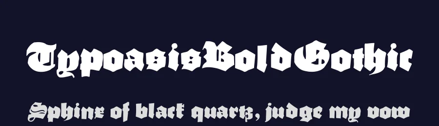 TypoasisBoldGothic — Display Font — thumbnail 2