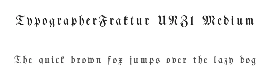 TypographerFraktur UNZ1 Medium by Dieter Steffmann — Display Font