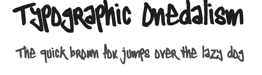 Typographic Onedalism by Måns Grebäck — Display Font