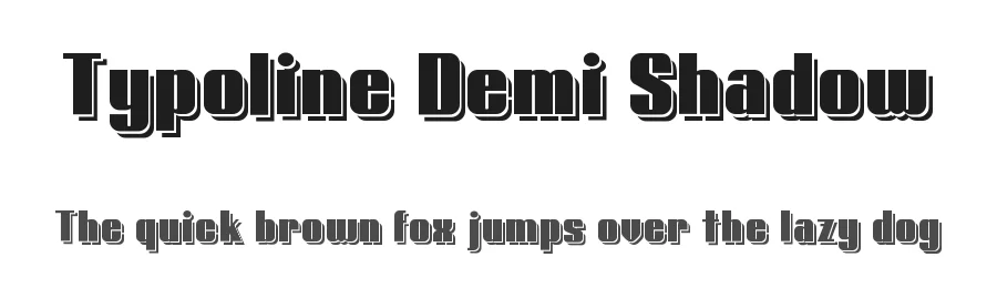 Typoline Demi Shadow by Mehmet Abacı — Display Font