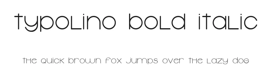 Typolino Bold Italic by Vladimir Nikolic — Display Font