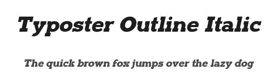 Typoster Outline Italic by Mehmet Abacı — Display Font