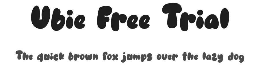 Ubie Free Trial by typefactory — Display Font