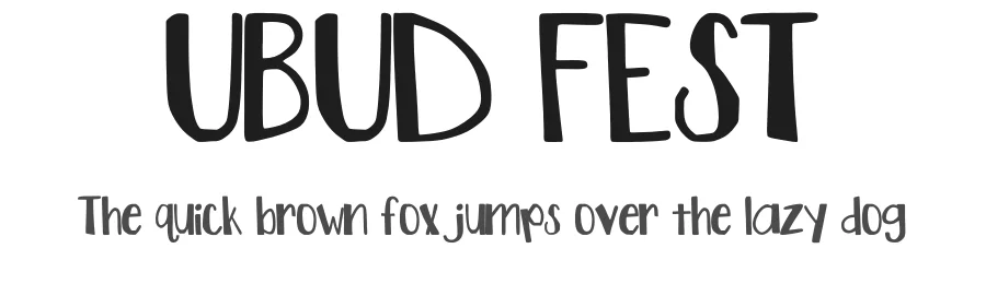 UBUD FEST — Display Font
