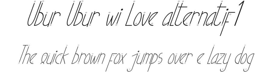 Ubur Ubur with Love alternatif1 by Aldedesign 2018 — Display Font