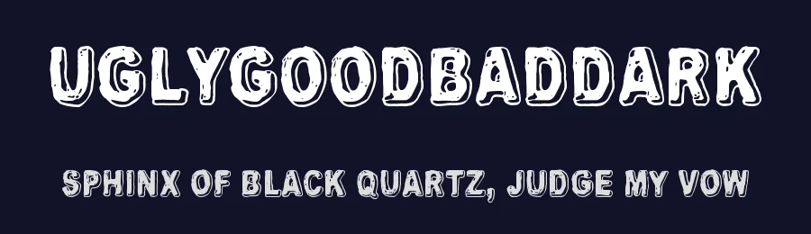 Uglygoodbaddark — Display Font — thumbnail 2