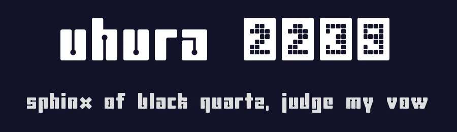 uhura 2239 — Display Font — thumbnail 2