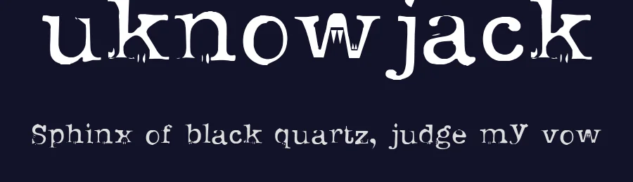 uknowjack — Display Font — thumbnail 2