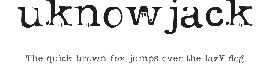 uknowjack — Display Font