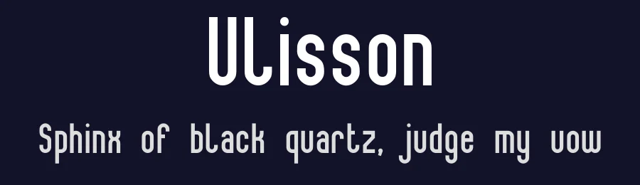 Ulisson — Display Font — thumbnail 2
