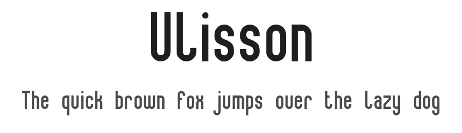 Ulisson — Display Font