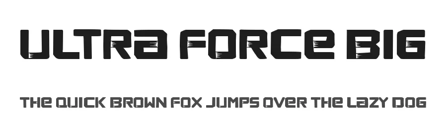Ultra Force Big by woodcuttermanero@gmail.com — Display Font
