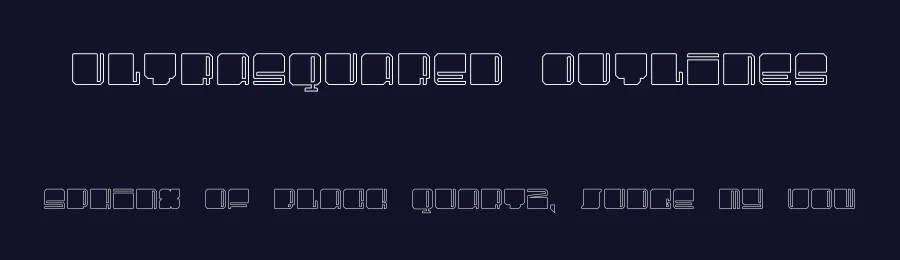 UltraSquared Outlines by ultrabold kommunikationsdesign GmbH — Display Font — thumbnail 2