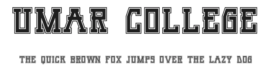 Umar College by Mikrojihad — Display Font
