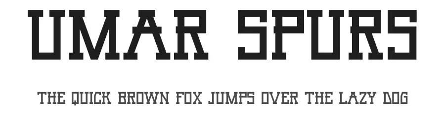 Umar Spurs by Mikrojihad — Display Font