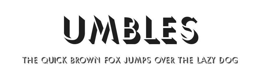 Umbles — Display Font