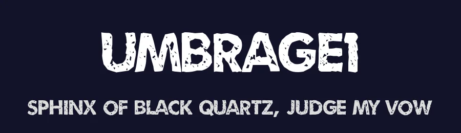 Umbrage1 — Display Font — thumbnail 2